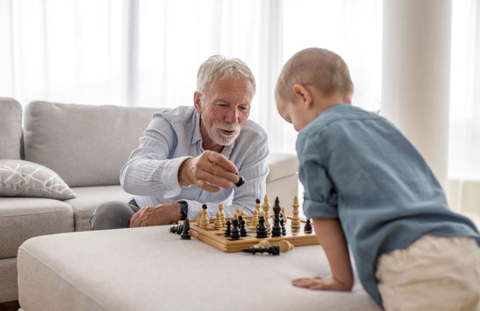 Playing with grandad